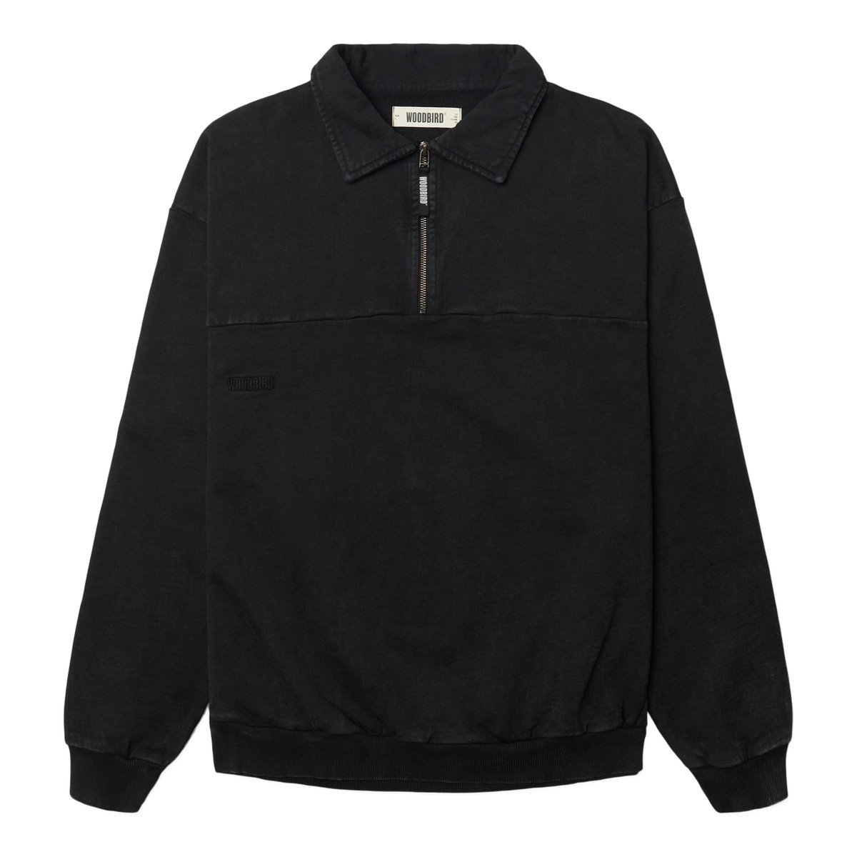 Woodbird Mens Loke Washed Zip Polo