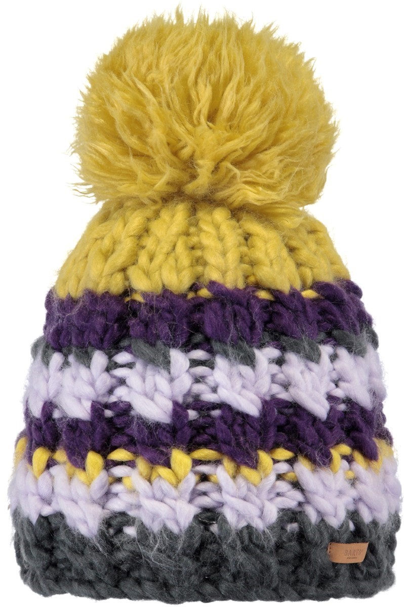 Barts Feather Beanie Zwart dessin one 