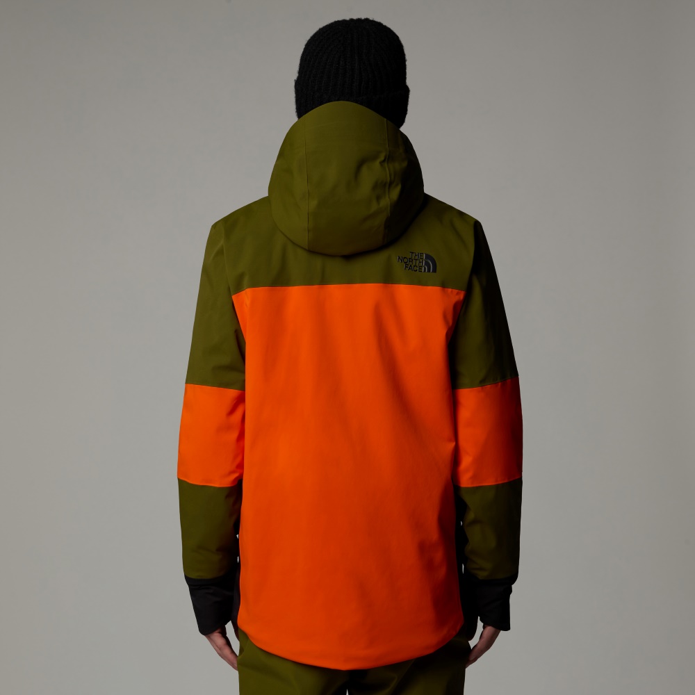 The North Face Mens Snowsquall Jacket 7MI TNF Orange Forest Olive XL 197065298012
