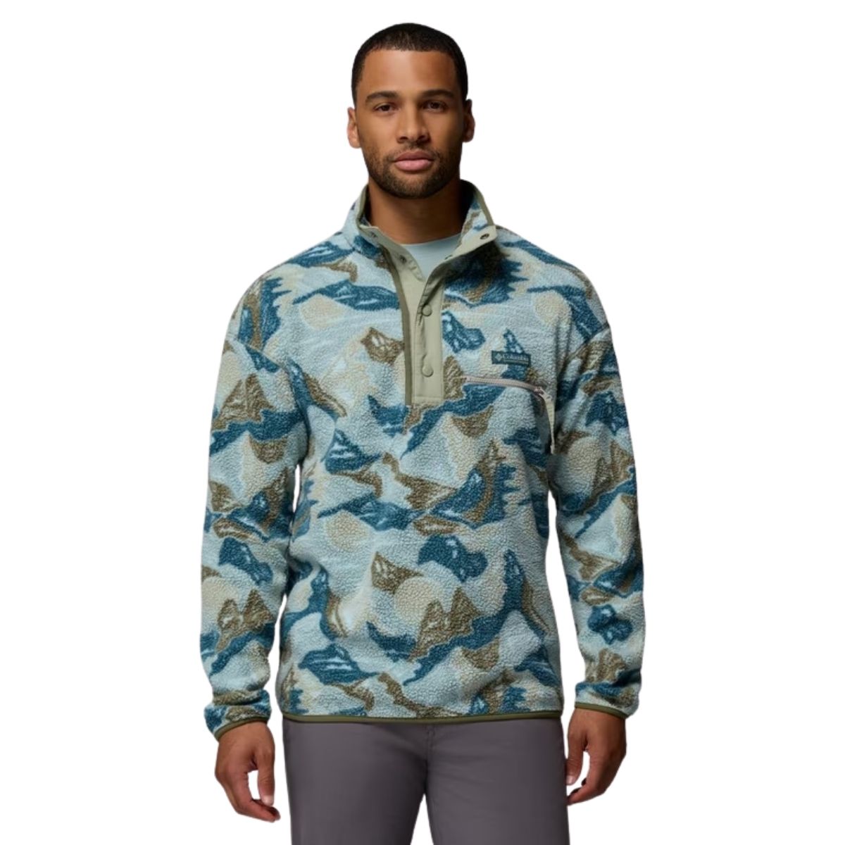Columbia Mens Helvetia II Printed Half Snap Fleece
