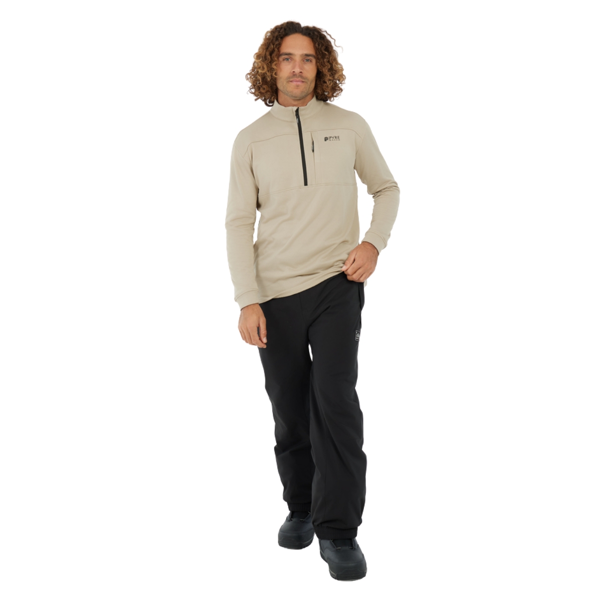Protest Mens Prtgraphic  1/4 Zip Active Top