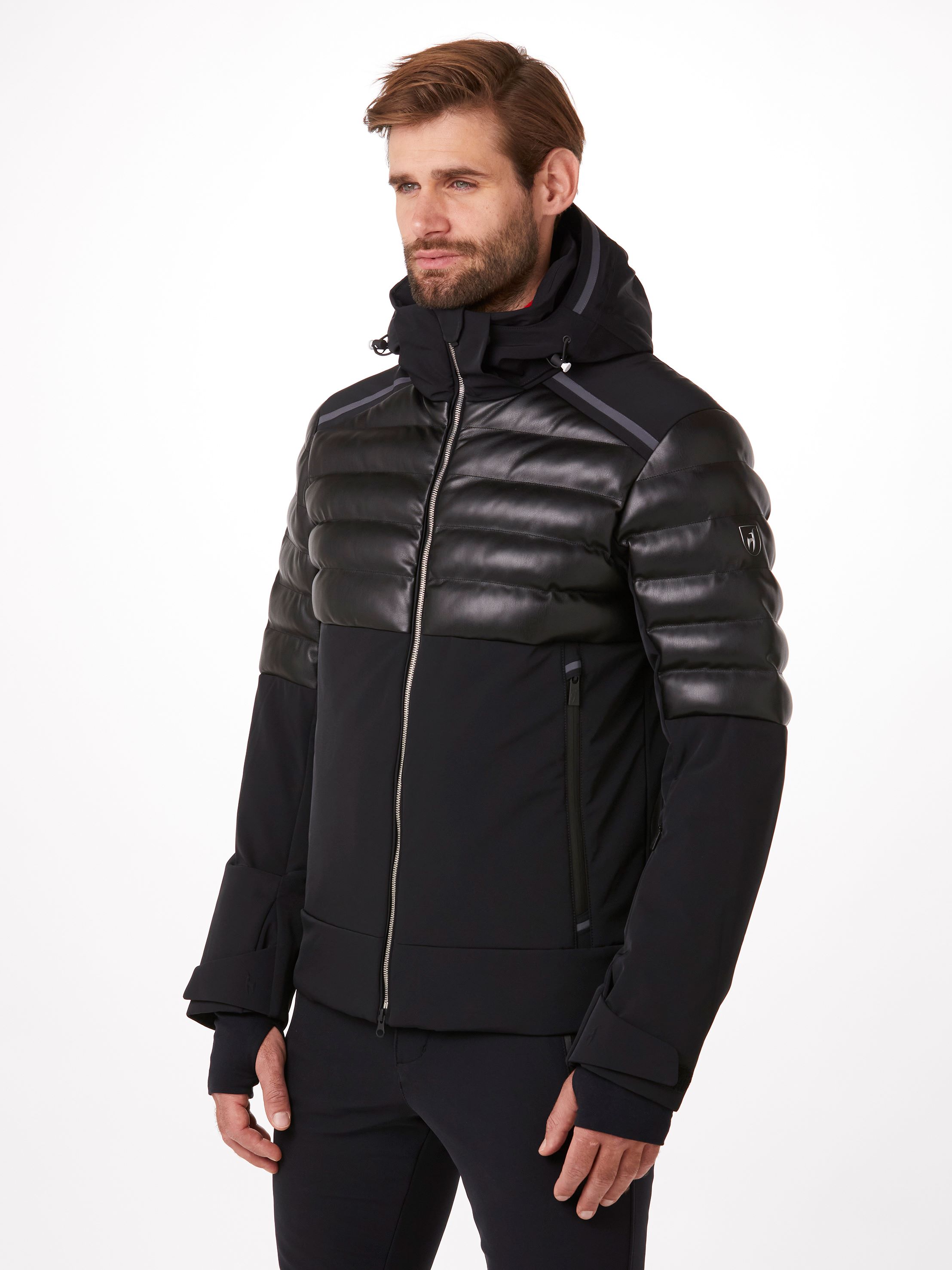 Toni Sailer Mens Lorenz Faux Leather Ski Jacket