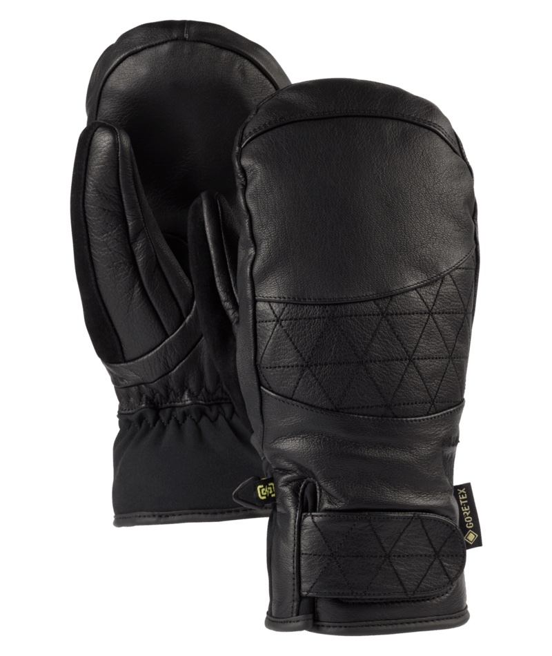 Burton W Burton Gondy GoreTex Leather Mittens 001 True Black XS